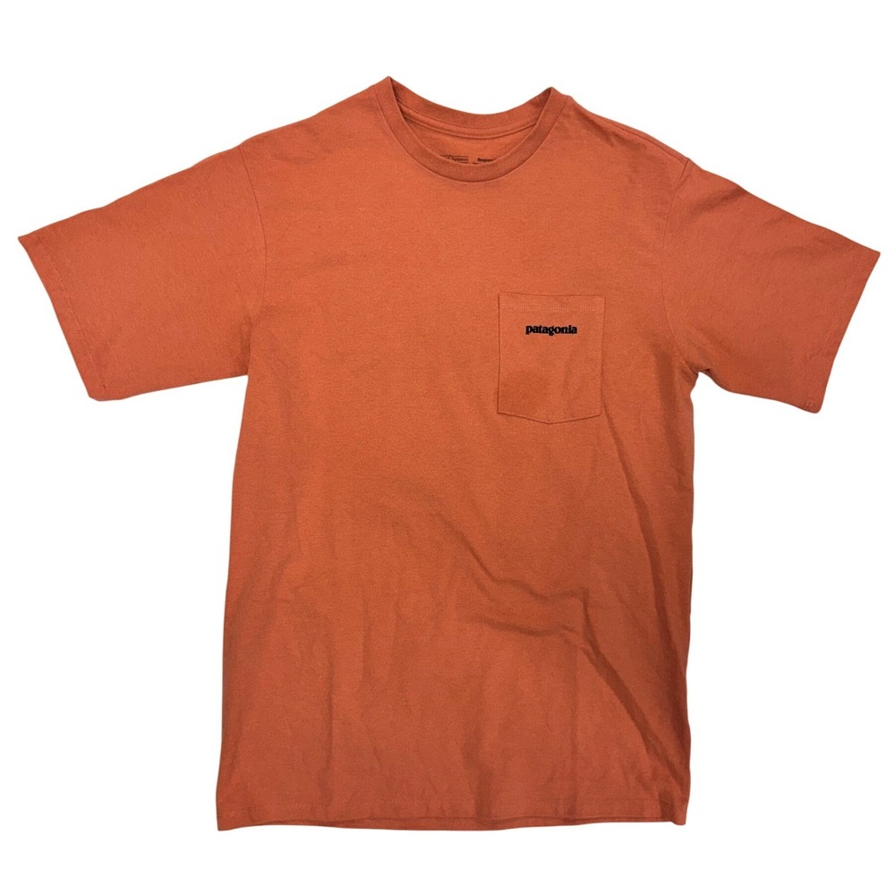 Patagonia‎ Mens P-6 Logo Responsibili-Tee Pocket T-Shirt Orange XS